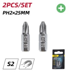 DELI σετ μύτες κατσαβιδιού DL251002, μαγνητικές, PH2x25mm, 2τμχ