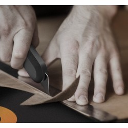 DELI κοπίδι HT4008C, άμεσο άνοιγμα/επαναφορά, πλαστικό, 19mm, γκρι/πορτοκαλί