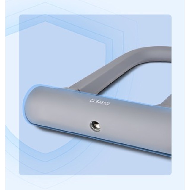 DELI κλειδαριά πέταλο ποδηλάτου με κλειδί DL508102, 126x196mm, γκρι