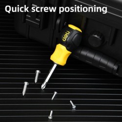 DELI κατσαβίδι DL632101 με διπλή κεφαλή, μαγνητικό, 6mm/PH2x38mm