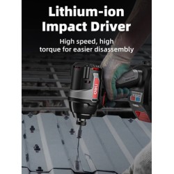 DELI παλμικό κατσαβίδι μπαταρίας DE-QZ20-1D2, Brushless, 20V, 2x 2Ah, 200N.m