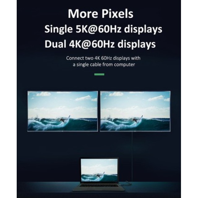 CABLETIME καλώδιο USB-C σε USB-C CT-C160-U31-TB3, 100W, 40Gbps, 4K/60Hz, 0.5m, μαύρο