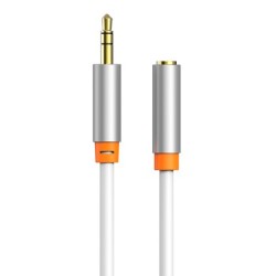 CABLETIME καλώδιο προέκτασης ήχου 3.5mm CT-AV311-P12G, gold plated, 1.5m, λευκό
