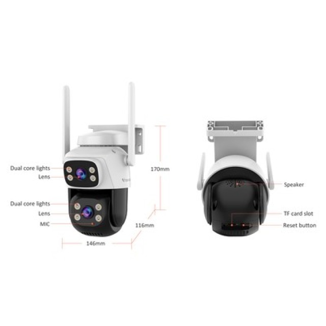 VSTARCAM smart κάμερα C622DR, dual lens, 2MP, WiFi, SD, PTZ, IP66 VSTARCAM smart κάμερα C622DR, dual lens, 2MP, WiFi, SD, PTZ, IP66