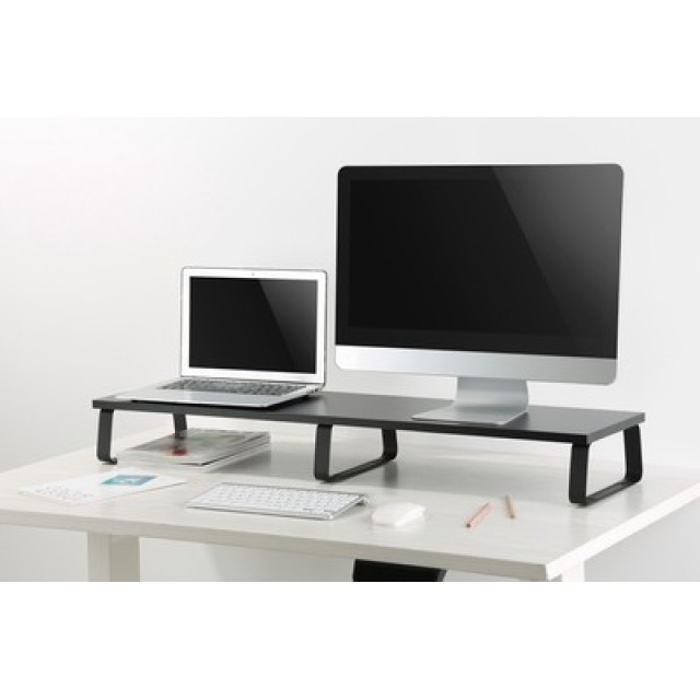 BRATECK επιτραπέζια βάση για 2x οθόνες/laptop STB-112, 13-32", έως 20kg, μαύρη