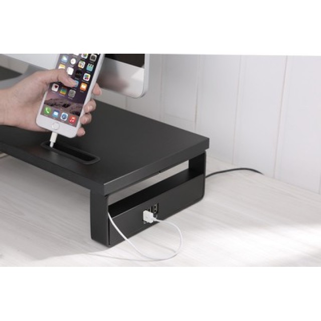 BRATECK επιτραπέζια βάση για οθόνη/laptop STB-118 με 3x USB θύρες, 17-32", έως 20kg, μαύρη