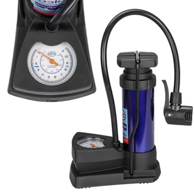 ALCA τρόμπα ποδιού 201300 με μανόμετρο, 160PSI, μπλε ALCA τρόμπα ποδιού 201300 με μανόμετρο, 160PSI, μπλε
