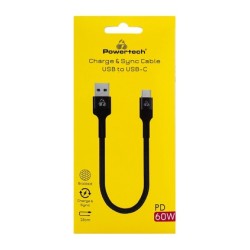 POWERTECH καλώδιο USB-C σε USB PTR-0166, 60W, 480Mbps, 25cm, μαύρο POWERTECH καλώδιο USB-C σε USB PTR-0166, 60W, 480Mbps, 25cm, μαύρο