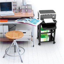 BRATECK ραφιέρα δαπέδου AMS-5L με ροδάκια, 3 ράφια, 50x33x63.5cm, έως 10kg, μαύρη BRATECK ραφιέρα δαπέδου AMS-5L με ροδάκια, 3 ράφια, 50x33x63.5cm, έως 10kg, μαύρη