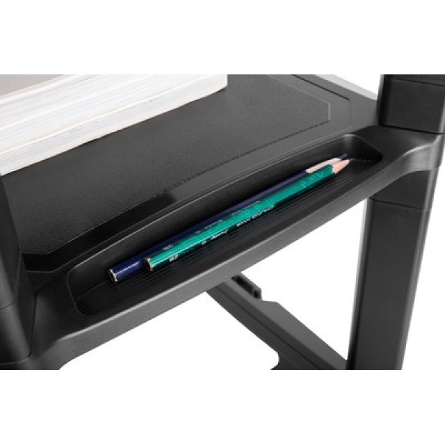 BRATECK ραφιέρα δαπέδου AMS-5L με ροδάκια, 3 ράφια, 50x33x63.5cm, έως 10kg, μαύρη BRATECK ραφιέρα δαπέδου AMS-5L με ροδάκια, 3 ράφια, 50x33x63.5cm, έως 10kg, μαύρη