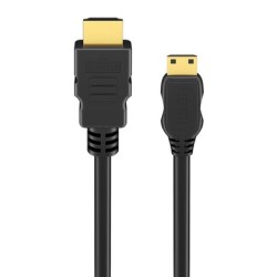 GOOBAY καλώδιο mini HDMI σε HDMI 74088 με Ethernet, 4K/60Hz, 10.2 Gbps, 5m, μαύρο