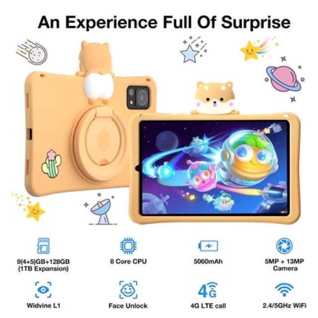 DOOGEE tablet T20 Mini Kids, 8.4", 4/128GB, 4G, Android 13, 5060mAh, κίτρινο DOOGEE tablet T20 Mini Kids, 8.4", 4/128GB, 4G, Android 13, 5060mAh, κίτρινο