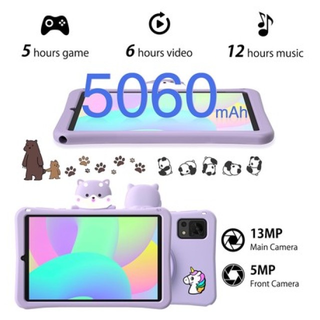 DOOGEE tablet T20 Mini Kids, 8.4", 4/128GB, 4G, Android 13, 5060mAh, μωβ DOOGEE tablet T20 Mini Kids, 8.4", 4/128GB, 4G, Android 13, 5060mAh, μωβ