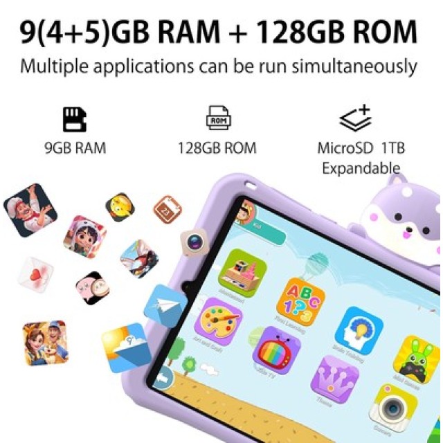 DOOGEE tablet T20 Mini Kids, 8.4", 4/128GB, 4G, Android 13, 5060mAh, μωβ DOOGEE tablet T20 Mini Kids, 8.4", 4/128GB, 4G, Android 13, 5060mAh, μωβ