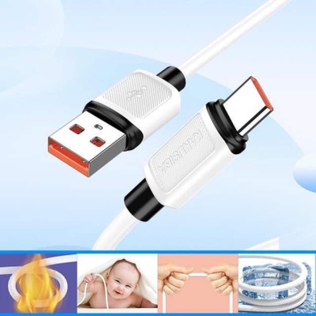 KAKUSIGA καλώδιο USB-C σε USB KSC-998, σιλικόνης, 5A, 480Mbps, 1m, μαύρο