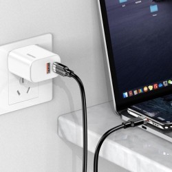 KAKUSIGA καλώδιο USB-C σε USB-C KSC-995, σιλικόνης, 100W, 480Mbps, 1m, λευκό