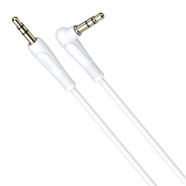 KAKUSIGA καλώδιο ήχου 3.5mm KSC-521, AUX, 90°, HiFi 1m, λευκό