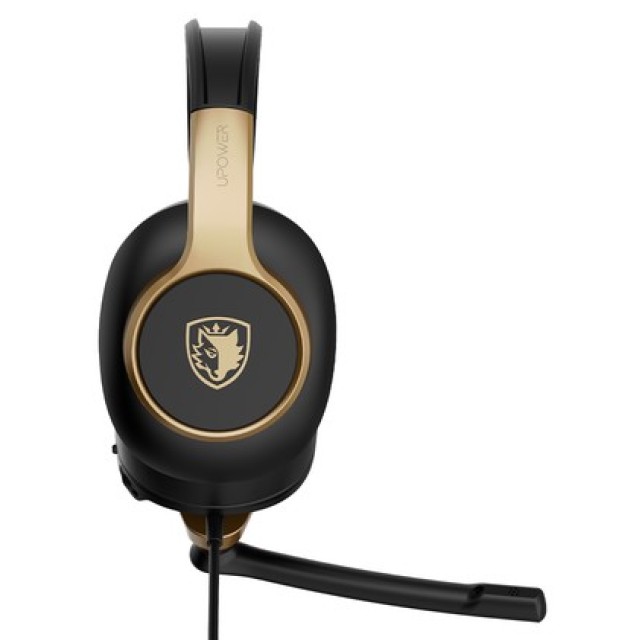 SADES gaming headset UPOWER, 3.5mm σύνδεση, 40mm, μαύρο/χρυσό SADES gaming headset UPOWER, 3.5mm σύνδεση, 40mm, μαύρο/χρυσό