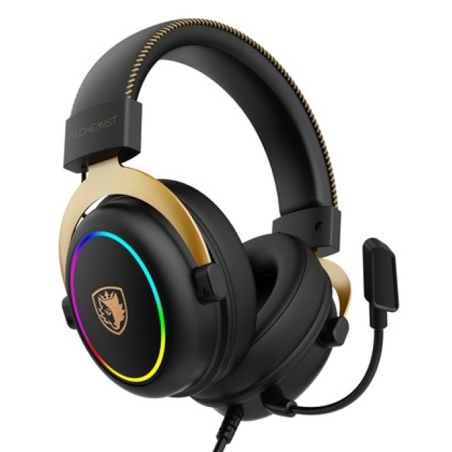 SADES gaming headset Alchemist, USB σύνδεση, 50mm, V7.1 surround, ENC, RGB, multi-platform, μαύρο SADES gaming headset Alchemist, USB σύνδεση, 50mm, V7.1 surround, ENC, RGB, multi-platform, μαύρο