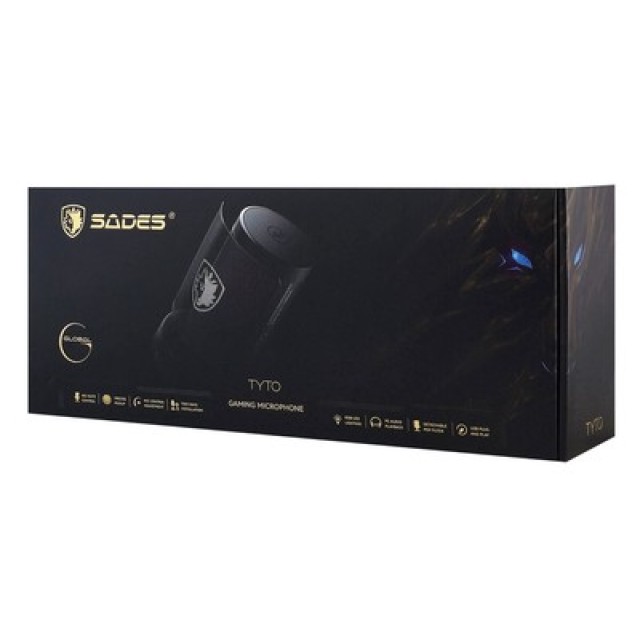 SADES gaming μικρόφωνο TYTO με βάση γραφείου & επιτραπέζια, pop φίλτρο, καρδιοειδές, USB, μαύρο SADES gaming μικρόφωνο TYTO με βάση γραφείου & επιτραπέζια, pop φίλτρο, καρδιοειδές, USB, μαύρο