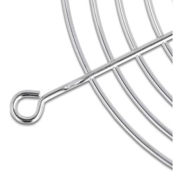 DELOCK σχάρα για 80mm ανεμιστήρα 67306, μεταλλική, ασημί