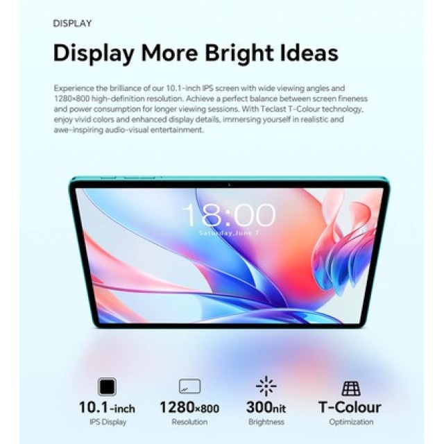 TECLAST tablet P33 με πληκτρολόγιο/ποντίκι/στυλό αφής/θήκη/βάση, 10.1", 3/64GB, Android 15, 6000mAh, μπλε TECLAST tablet P33 με πληκτρολόγιο/ποντίκι/στυλό αφής/θήκη/βάση, 10.1", 3/64GB, Android 15, 6000mAh, μπλε