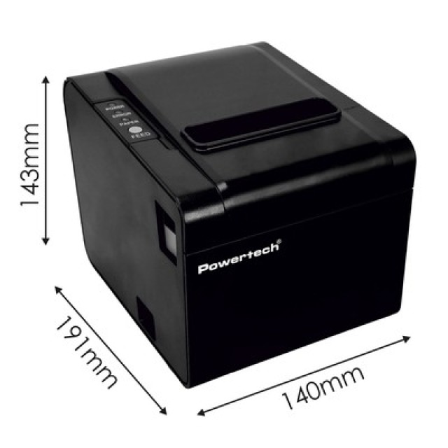 POWERTECH θερμικός εκτυπωτής αποδείξεων PT-1506, USB/Ethernet/Serial, μαύρος POWERTECH θερμικός εκτυπωτής αποδείξεων PT-1506, USB/Ethernet/Serial, μαύρος