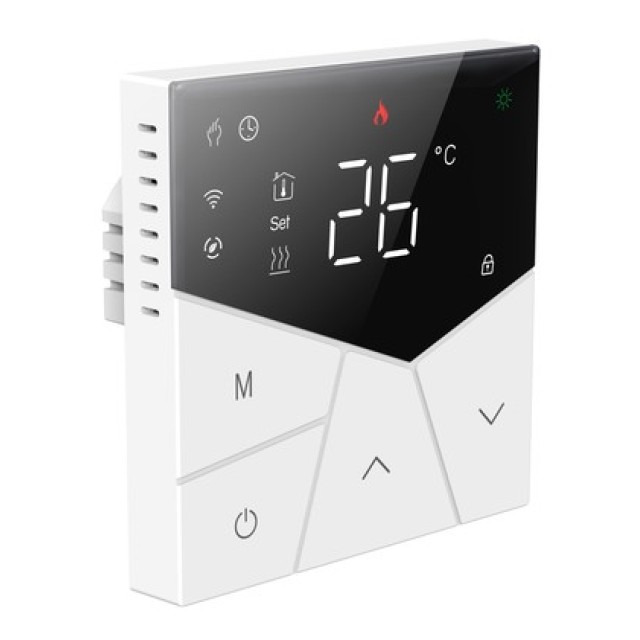 Smart θερμοστάτης αερίου BHT-15GCLW, WiFi, χωνευτός, μαύρος Smart θερμοστάτης αερίου BHT-15GCLW, WiFi, χωνευτός, μαύρος