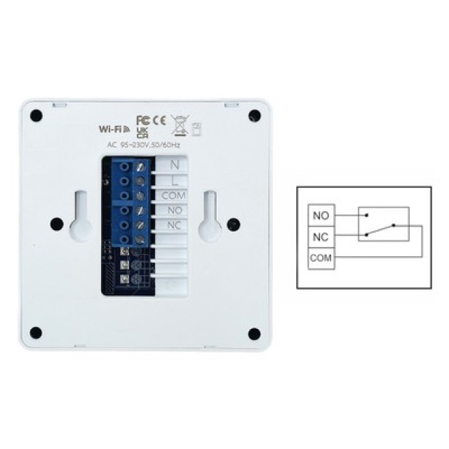 Smart θερμοστάτης αερίου BHT-800WM-GCLW, WiFi, επιτοίχιος, λευκός Smart θερμοστάτης αερίου BHT-800WM-GCLW, WiFi, επιτοίχιος, λευκός