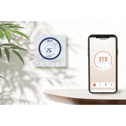 Smart θερμοστάτης αερίου BHT-800WM-GCLW, WiFi, επιτοίχιος, λευκός