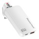POWERTECH φορτιστής τοίχου PT-1532, EU/UK/CN βύσμα, USB/USB-C, 65W, GaN, λευκός POWERTECH φορτιστής τοίχου PT-1532, EU/UK/CN βύσμα, USB/USB-C, 65W, GaN, λευκός