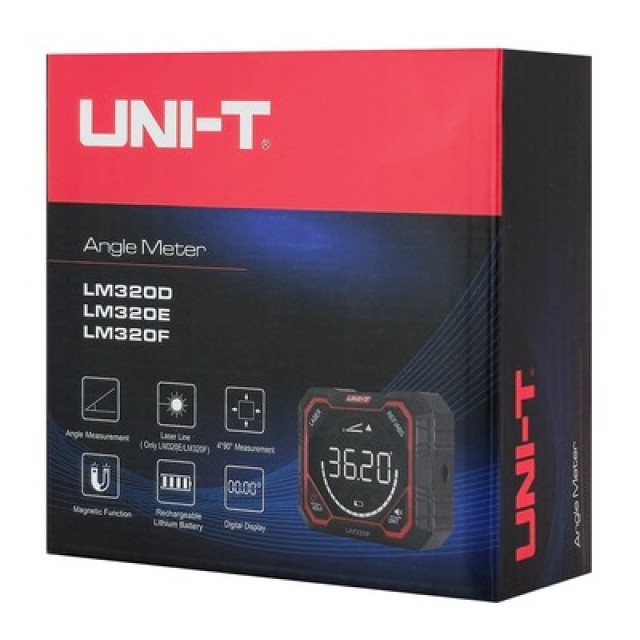 UNI-T ψηφιακό γωνιόμετρο laser LM320E, 4x90°, μαγνητικό σώμα, 1000mAh