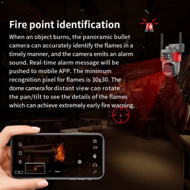 VSTARCAM smart κάμερα AF621DR, dual lens, αναγνώριση φωτιάς & καπνού, 2MP, WiFi, SD, PTZ, IP66 VSTARCAM smart κάμερα AF621DR, dual lens, αναγνώριση φωτιάς & καπνού, 2MP, WiFi, SD, PTZ, IP66