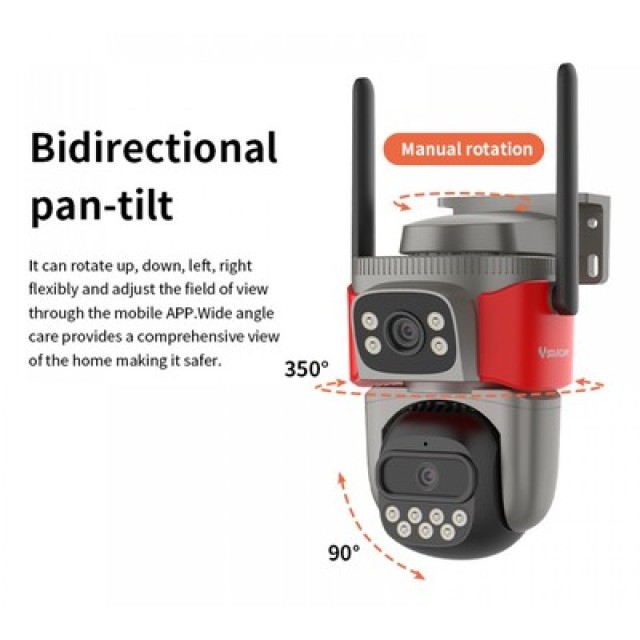 VSTARCAM smart κάμερα AF621DR, dual lens, αναγνώριση φωτιάς & καπνού, 2MP, WiFi, SD, PTZ, IP66 VSTARCAM smart κάμερα AF621DR, dual lens, αναγνώριση φωτιάς & καπνού, 2MP, WiFi, SD, PTZ, IP66