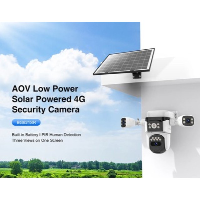 VSTARCAM smart ηλιακή κάμερα BG621SR, triple lens, 2MP, 4G, SD, PTZ, IP66 VSTARCAM smart ηλιακή κάμερα BG621SR, triple lens, 2MP, 4G, SD, PTZ, IP66