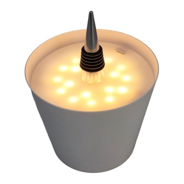 POWERTECH LED φωτιστικό για μπουκάλι HLL-0198, ρυθμιζόμενο, επαναφορτιζόμενο, λευκό