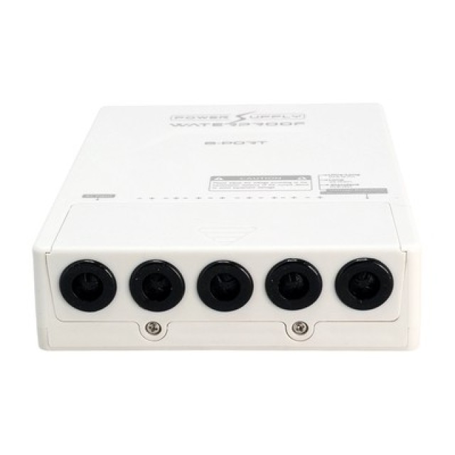 FOLKSAFE τροφοδοτικό συστημάτων CCTV FS-DC120805W, 8 εξόδων, 12V/5A, αδιάβροχο IP65