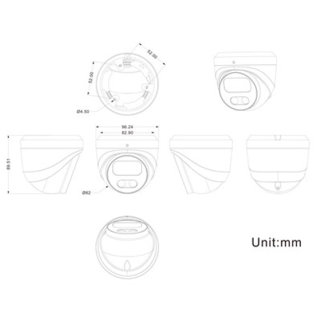LONGSE IP κάμερα CMSB-2FCV2RC-28PMTF με μικρόφωνο, 2MP, 2.8mm, αδιάβροχη IP67, PoE