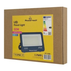 POWERTECH LED προβολέας PT-1459, 50W, 4000K, 4500lm, IP66