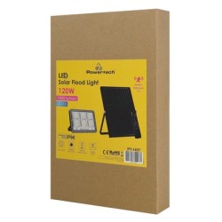 POWERTECH LED ηλιακός προβολέας PT-1457 με τηλεχειριστήριο, αισθητήρας κίνησης, 120W, 4000K, 1500lm, IP66