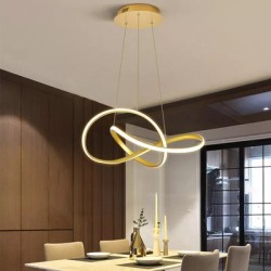 POWERTECH LED φωτιστικό οροφής HLL-0208, 48W, 4000K, Φ50cm x 120cm, χρυσό