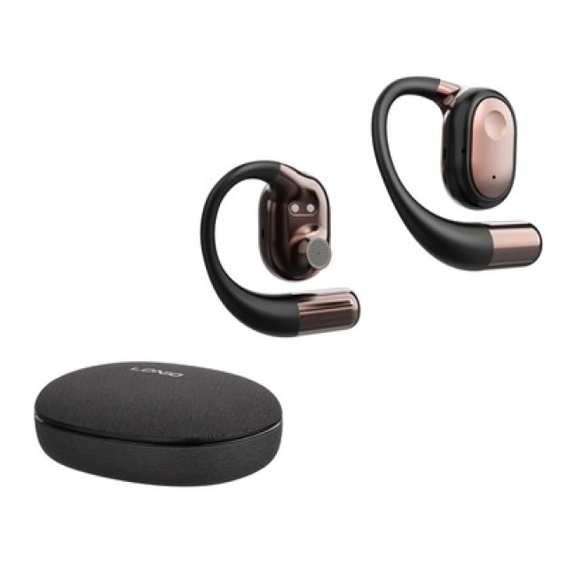 LDNIO earphones με θήκη φόρτισης T11, OWS, Φ15mm, 50/450mAh, μαύρα