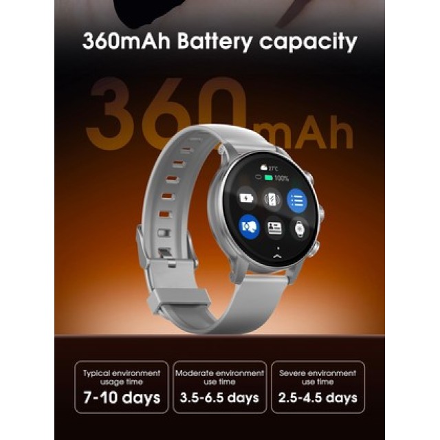 LDNIO smartwatch SW01, heart rate, 1.58" AMOLED, lP68, μαύρο