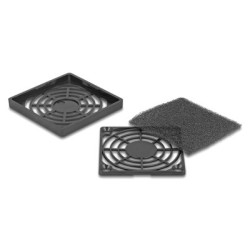 DELOCK σχάρα για 60mm ανεμιστήρα 67310 με φίλτρο σκόνης, πλαστική, μαύρη