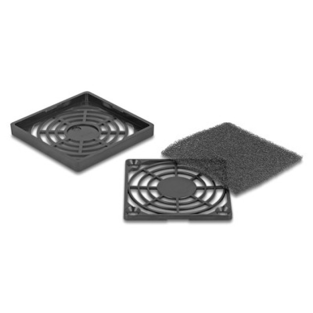 DELOCK σχάρα για 60mm ανεμιστήρα 67310 με φίλτρο σκόνης, πλαστική, μαύρη