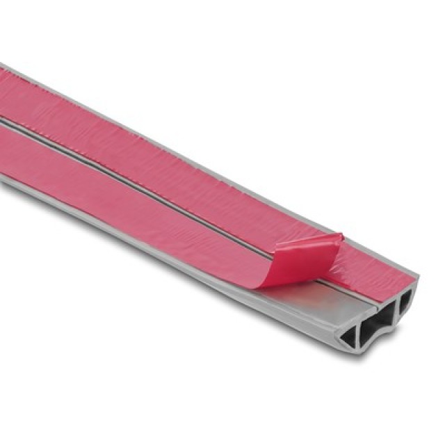 DELOCK κανάλι καλωδίων 20767 με αυτοκόλλητο, εύκαμπτο PVC, 50x14mm, 2m, γκρι