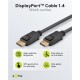 GOOBAY καλώδιο DisplayPort 74777, VESA Certified, 8K/60Hz, 32.4 Gbps, 1m, μαύρο