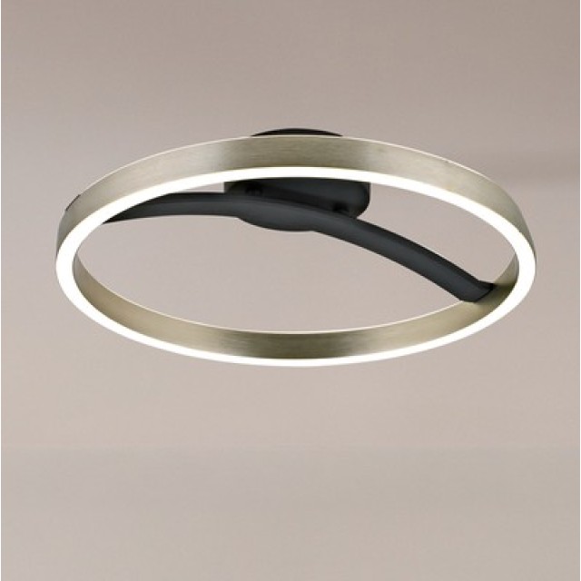 POWERTECH LED φωτιστικό οροφής HLL-0200, 29W, 4000K, Φ38x10cm, ασημί/μαύρο