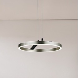 POWERTECH LED φωτιστικό οροφής HLL-0202, 29W, 4000K, Φ38x120cm, ασημί/μαύρο