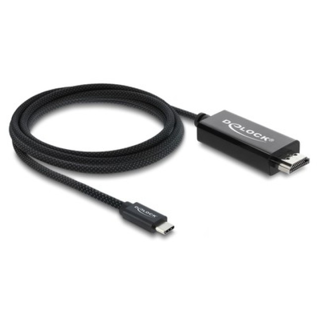 DELOCK καλώδιο USB-C σε HDMI 81704, 4K/60Hz, 2m, μαύρο